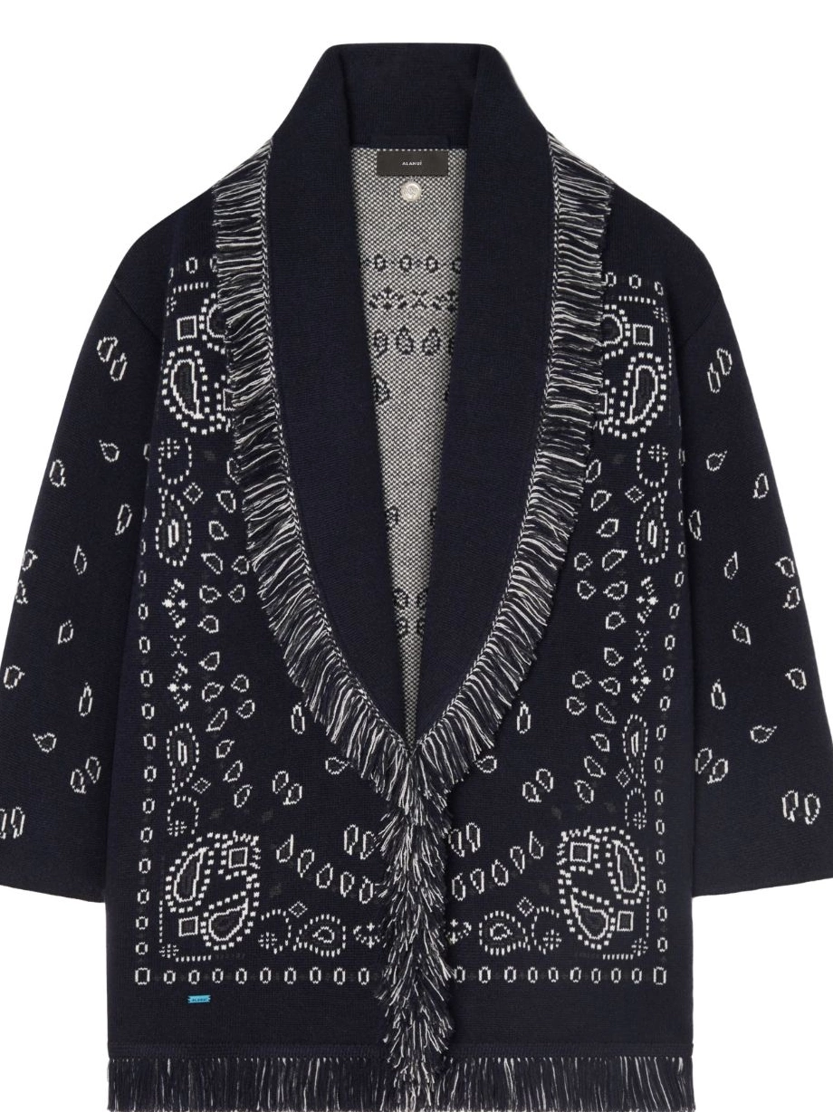 Affordable cashmere Women cardigan Bandana jacquard Alanui 0403
